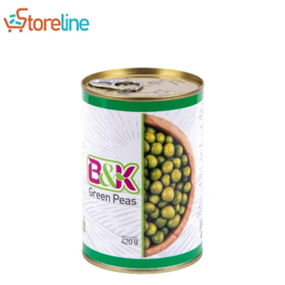 B&K canned green peas